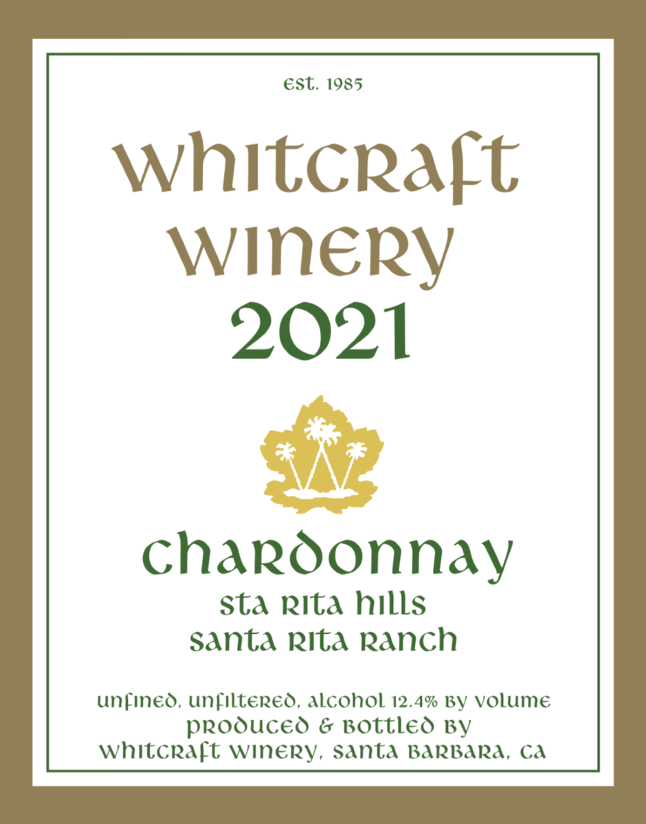 Whitcraft | Chardonnay | "Santa Rita Ranch" Santa Rita Hills, CA | 2021